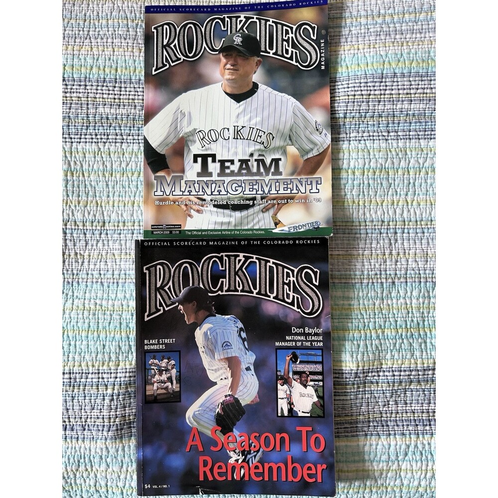 Official Scorecard Magazines Of The Colorado Rockies April 1996 & March 2009